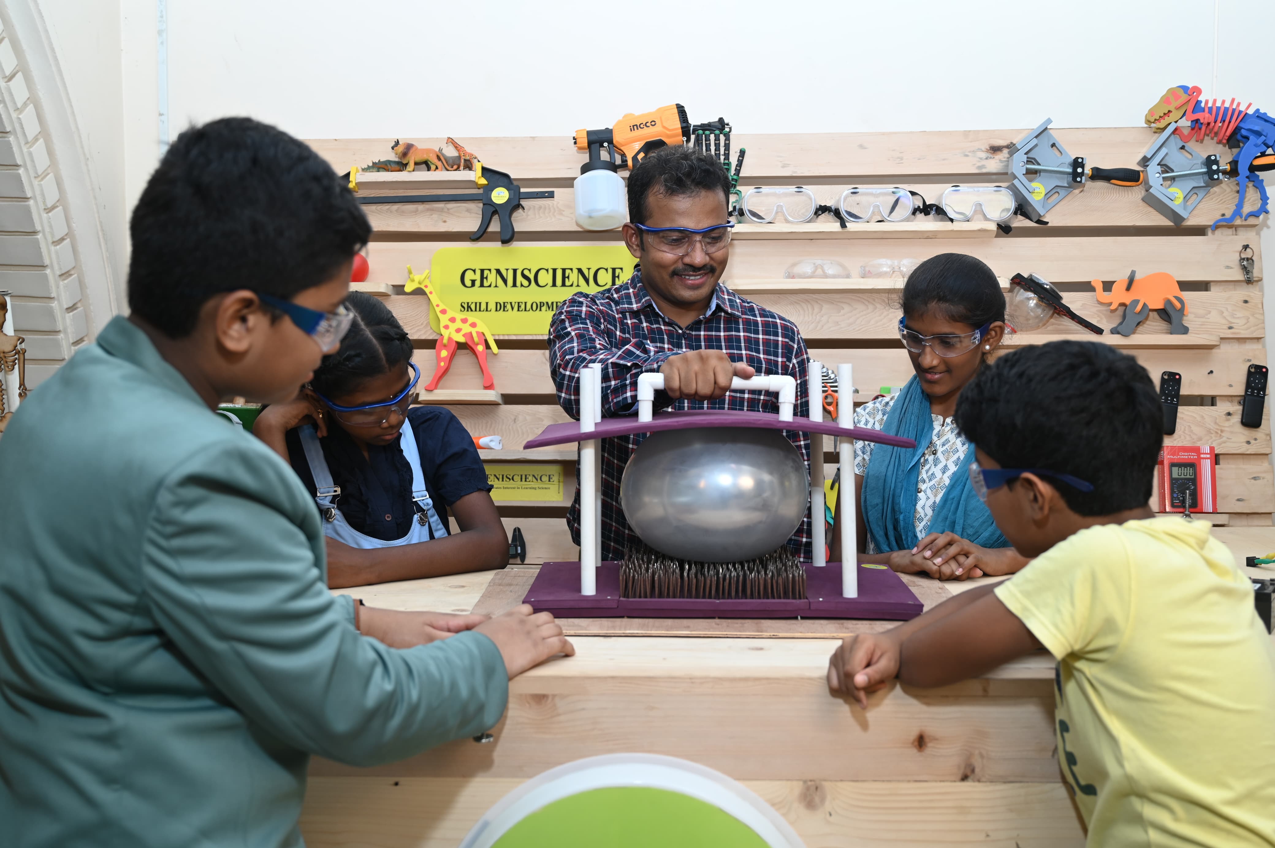 Kids doing science experiments